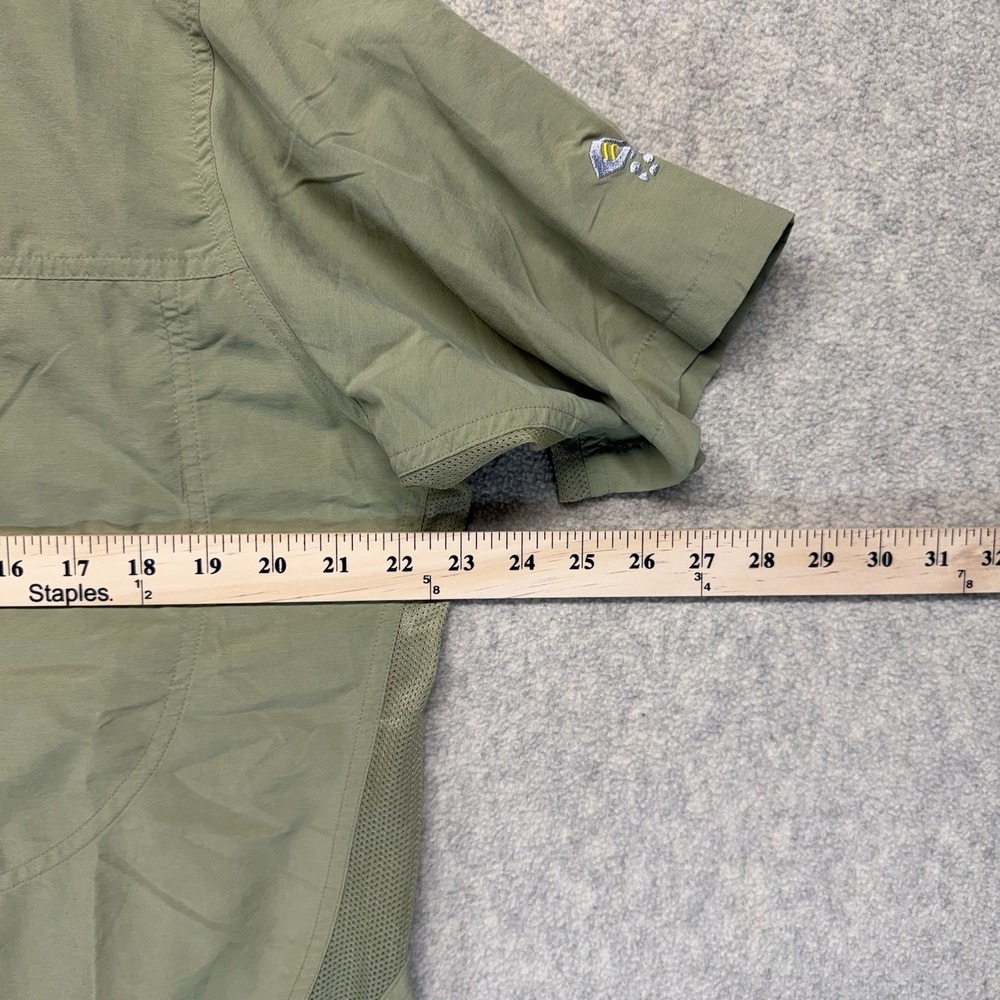 Mountain Hardwear Mens M Hiking Shirt Green Short Sleeve Vented‎ Outdoor Trail - Picture 6 of 12